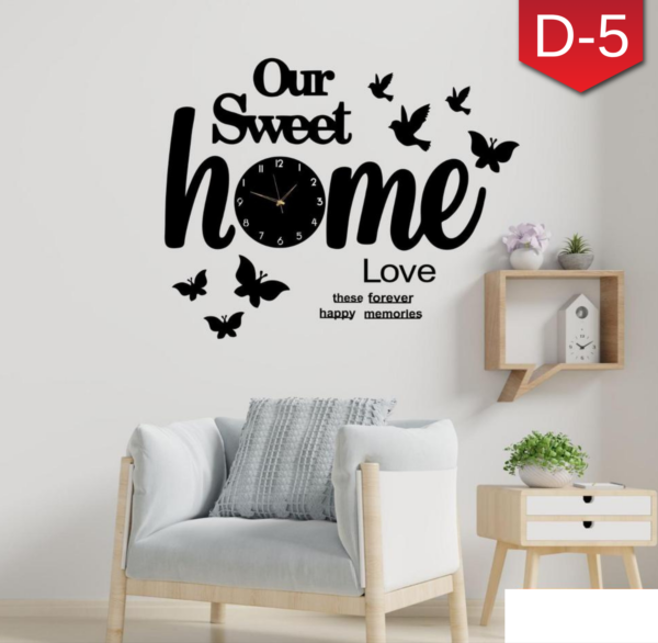 Large 3D Wooden Wall Clock