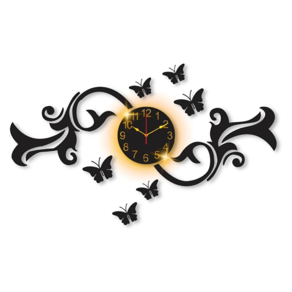 Beautiful Design Laminated Wall Clock with Light - Image 2