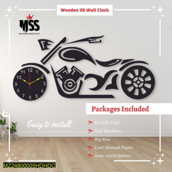 Stylish Bike Modern Wall Clock - Image 2