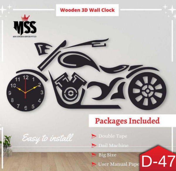Stylish Bike Modern Wall Clock