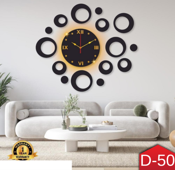 Ring Design Wall Clock with Light