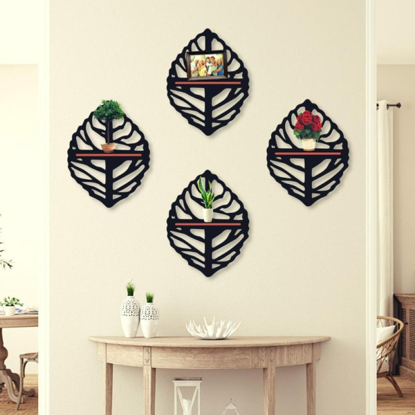 Leaf Wall Hanging Shelves - Pack of 4 - Image 2