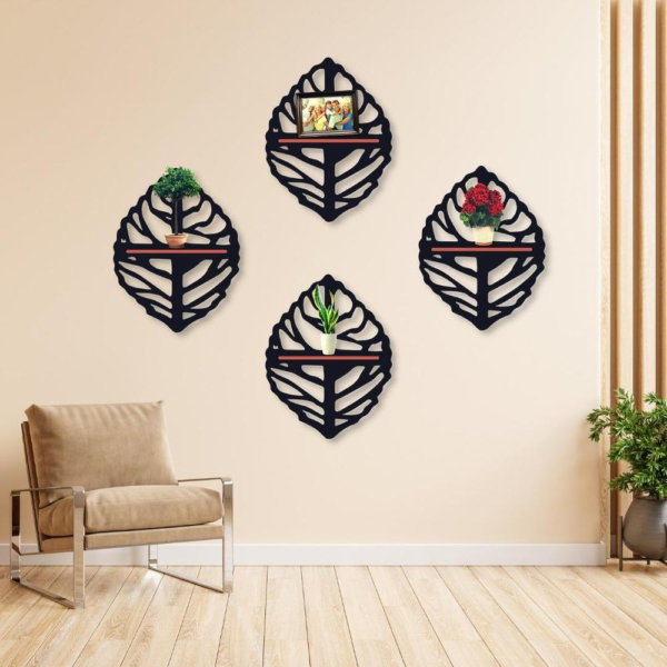 Leaf Wall Hanging Shelves - Pack of 4
